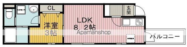 RICO豊中春日(1LDK/3階)の間取り写真