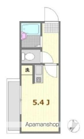 シャンテ篠崎(ワンルーム/2階)の間取り写真