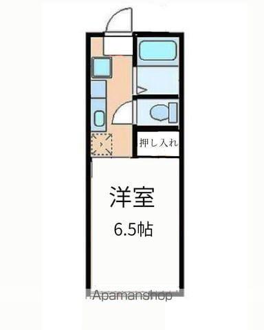 シャトレーⅠ松ヶ丘(1K/1階)の間取り写真