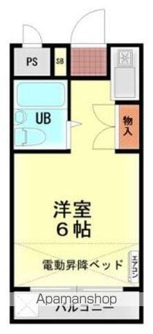 メゾンなりき(ワンルーム/2階)の間取り写真