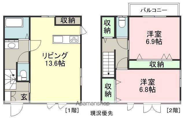 メゾンクレスト府中高木Ⅰ(2LDK)の間取り写真