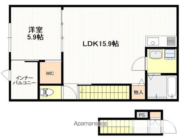 ボン・クレー和木(1SLDK/2階)の間取り写真