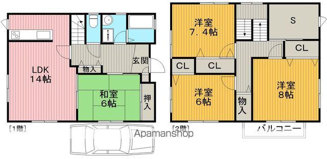 大阪モノレール本線 少路駅(大阪モノレール) 徒歩6分 2階建 築28年(4SLDK)の間取り写真