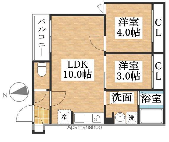 REGALEST庄内緑地公園(2LDK/2階)の間取り写真