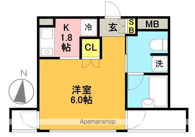 アベリア明大前(1K/3階)の間取り写真