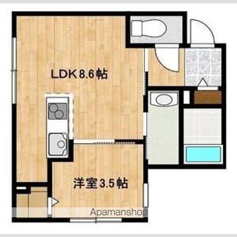 KENT COLLECTION野幌駅前(1LDK/1階)の間取り写真