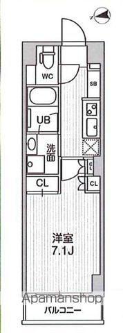 四谷坂町レジデンス(1K/1階)の間取り写真