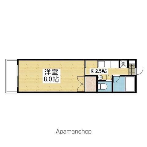 ビルド高岡(1K/1階)の間取り写真