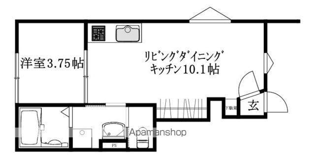 BELGRAVIA 鎌田駅前 PREMIUM(1LDK/1階)の間取り写真