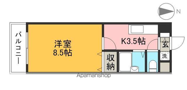 ロイヤルハイツ(1K/2階)の間取り写真