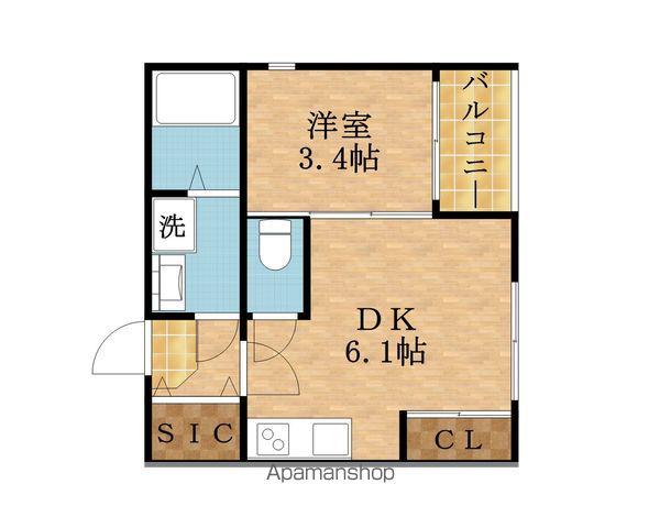 ルアーナ千林清水(1DK/1階)の間取り写真