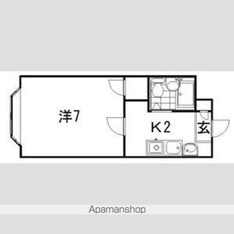 ノースヴィラN27(1K/3階)の間取り写真