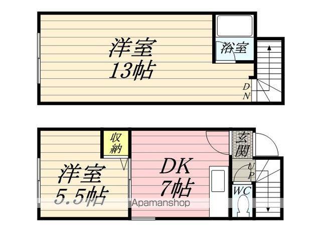 セビル(2DK/2階)の間取り写真