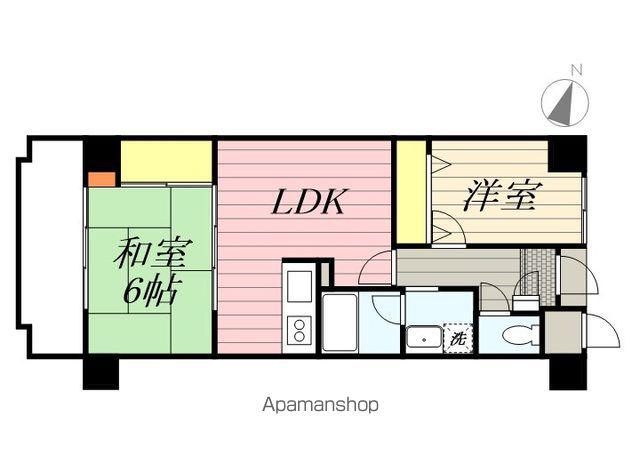 CASSIA習志野(2LDK/3階)の間取り写真