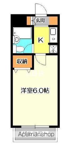 フェニックスマンション小金井(1K/4階)の間取り写真