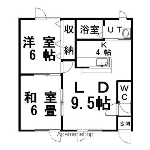 POLESTAR北條(2LDK/2階)の間取り写真