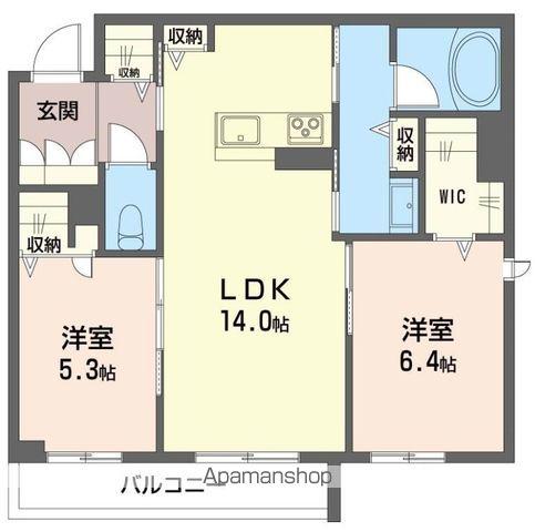 ヴィアソーレ(2LDK/2階)の間取り写真