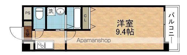 ブエナビスタ南草津(1K/2階)の間取り写真