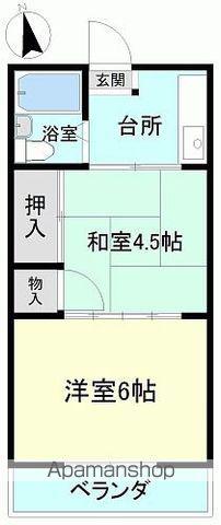 スパサイド石川(2K/2階)の間取り写真