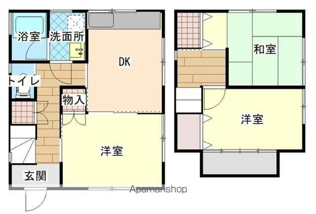 神奈川県平塚市 2階建 築24年(3K)の間取り写真