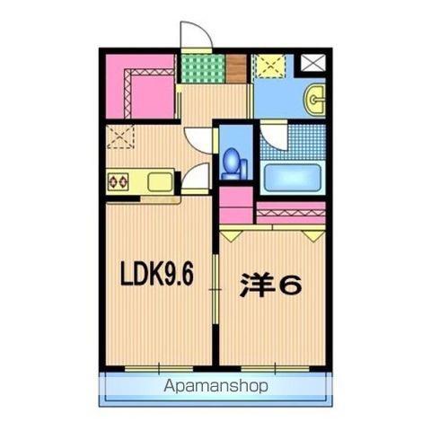 フル—ヴ(1LDK/1階)の間取り写真