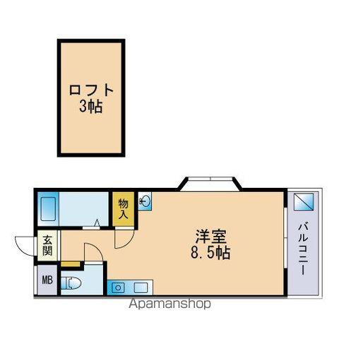 フォルム室見(ワンルーム/3階)の間取り写真