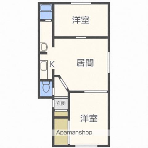 アクアトピアHIRO(2LDK/2階)の間取り写真