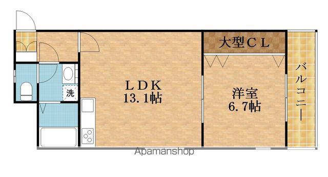 大阪モノレール本線 大日駅 徒歩15分 3階建 築9年(1LDK/1階)の間取り写真