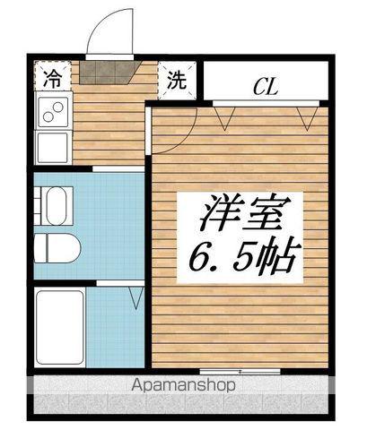ザドチェスター(1K/1階)の間取り写真