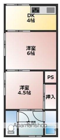 打越アパート(2DK/1階)の間取り写真