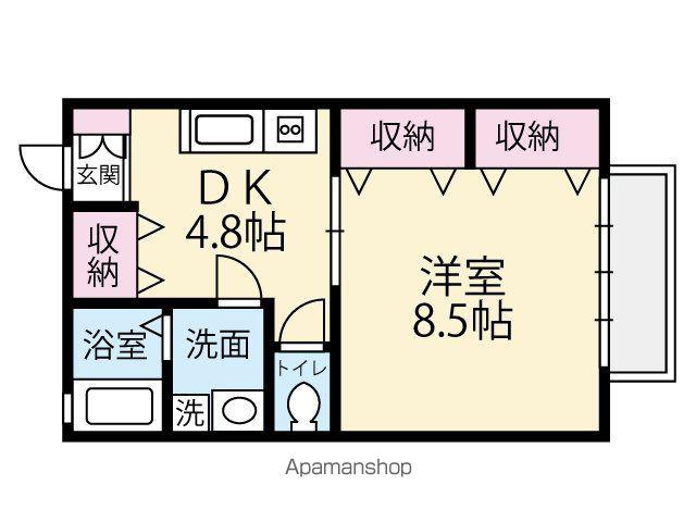 フォレストパーク・D(1DK/1階)の間取り写真