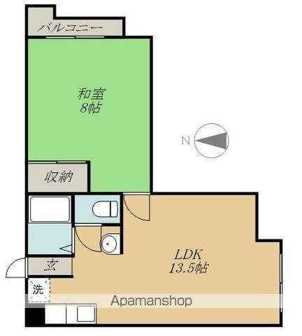 コローレ中倉(1LDK/1階)の間取り写真