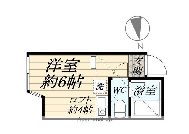 ユナイト保土ヶ谷サンターナ・デ・リベロ(ワンルーム/1階)の間取り写真