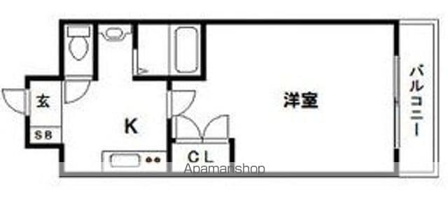 ケイズ博多呉服町(1K/8階)の間取り写真