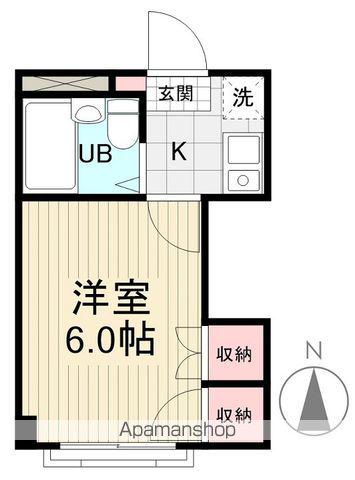 サニーサイドエステイト(1K/3階)の間取り写真