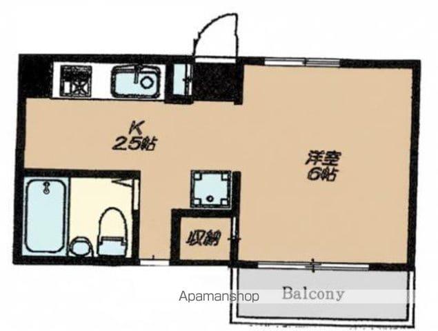 ルージュ駒場(1K/4階)の間取り写真