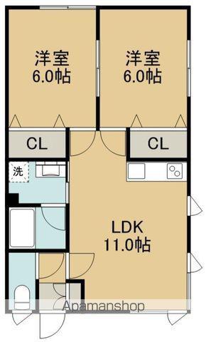 ヴィラ幸陽(2LDK/1階)の間取り写真
