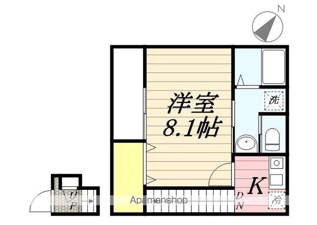クラシオ北習志野(1K/2階)の間取り写真