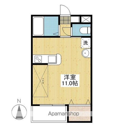 ネスト山越(ワンルーム/1階)の間取り写真