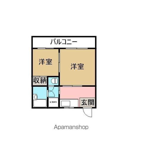タウニーさくら(2K/2階)の間取り写真