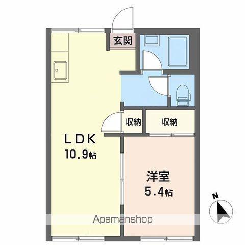 タウニィ料理松(1LDK/1階)の間取り写真