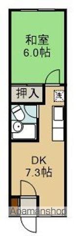 コーポセリーヌ(1DK/1階)の間取り写真