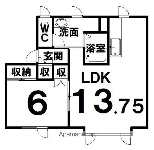 鈴木マンションC棟(1LDK/2階)の間取り写真