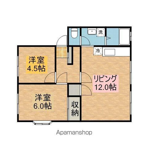 BCASA鹿島神宮RE-BORN(2LDK/1階)の間取り写真