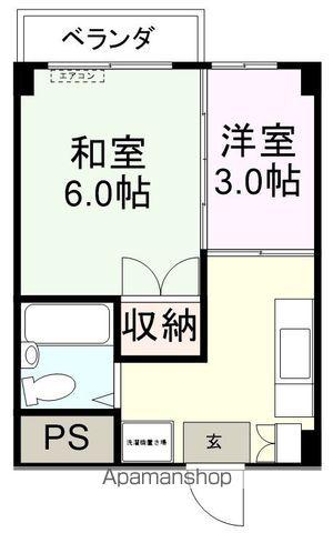 椎山マンション(2K/7階)の間取り写真