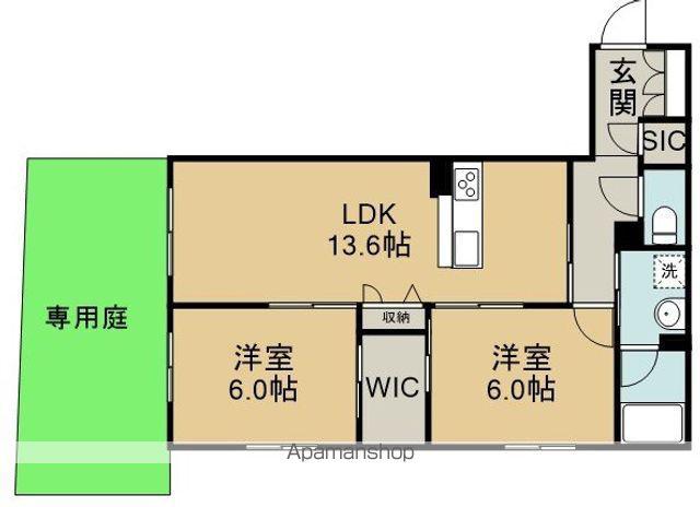 フォルトゥーナ(2LDK/1階)の間取り写真