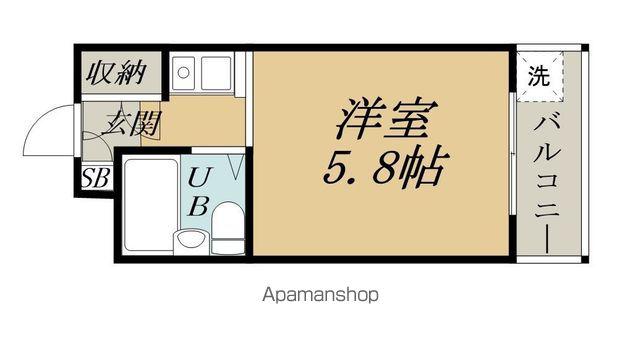 ハイツシグマ(1K/4階)の間取り写真