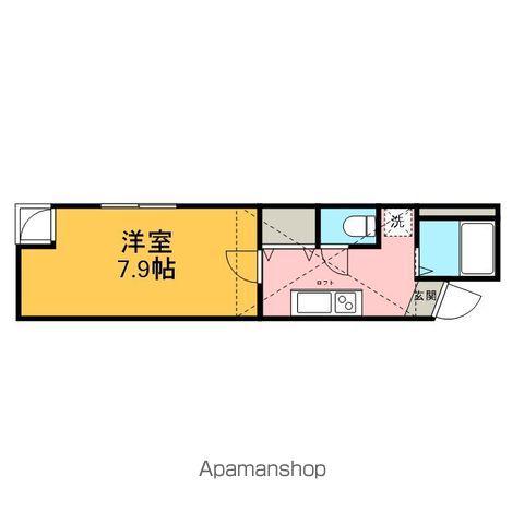 アンジェロ(1K/1階)の間取り写真