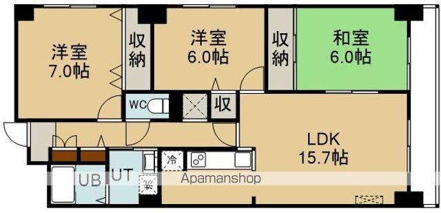 パークサイドブライトネス(3LDK/3階)の間取り写真