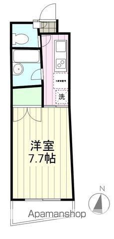 第3レジュエール(1K/3階)の間取り写真